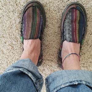 Sanuk slip ons